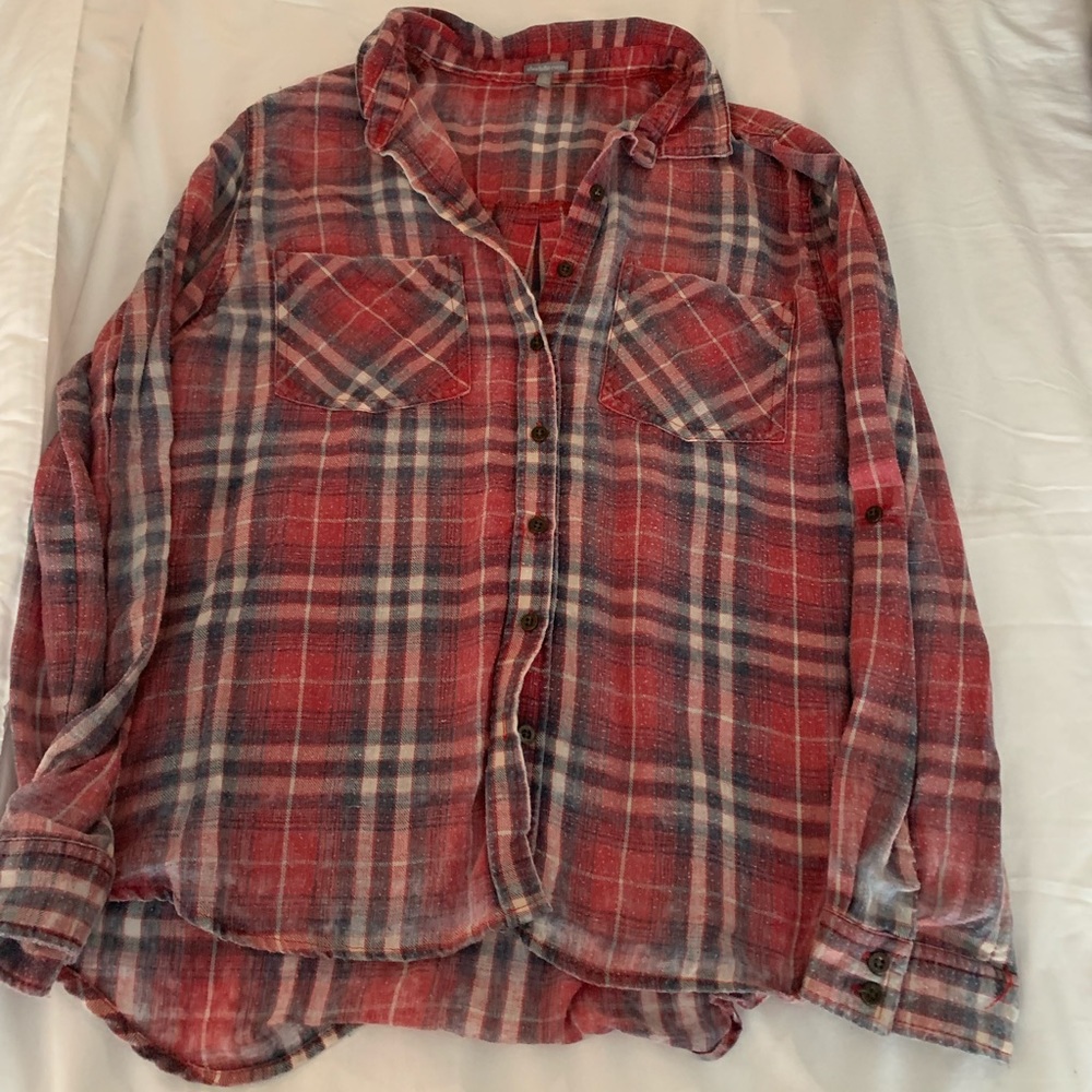 Washed look flannel - size XL but I wear it oversized and I’m a size Small